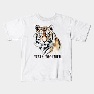 Tiger Together | Colorful Majesty | Tiger Lovers Kids T-Shirt